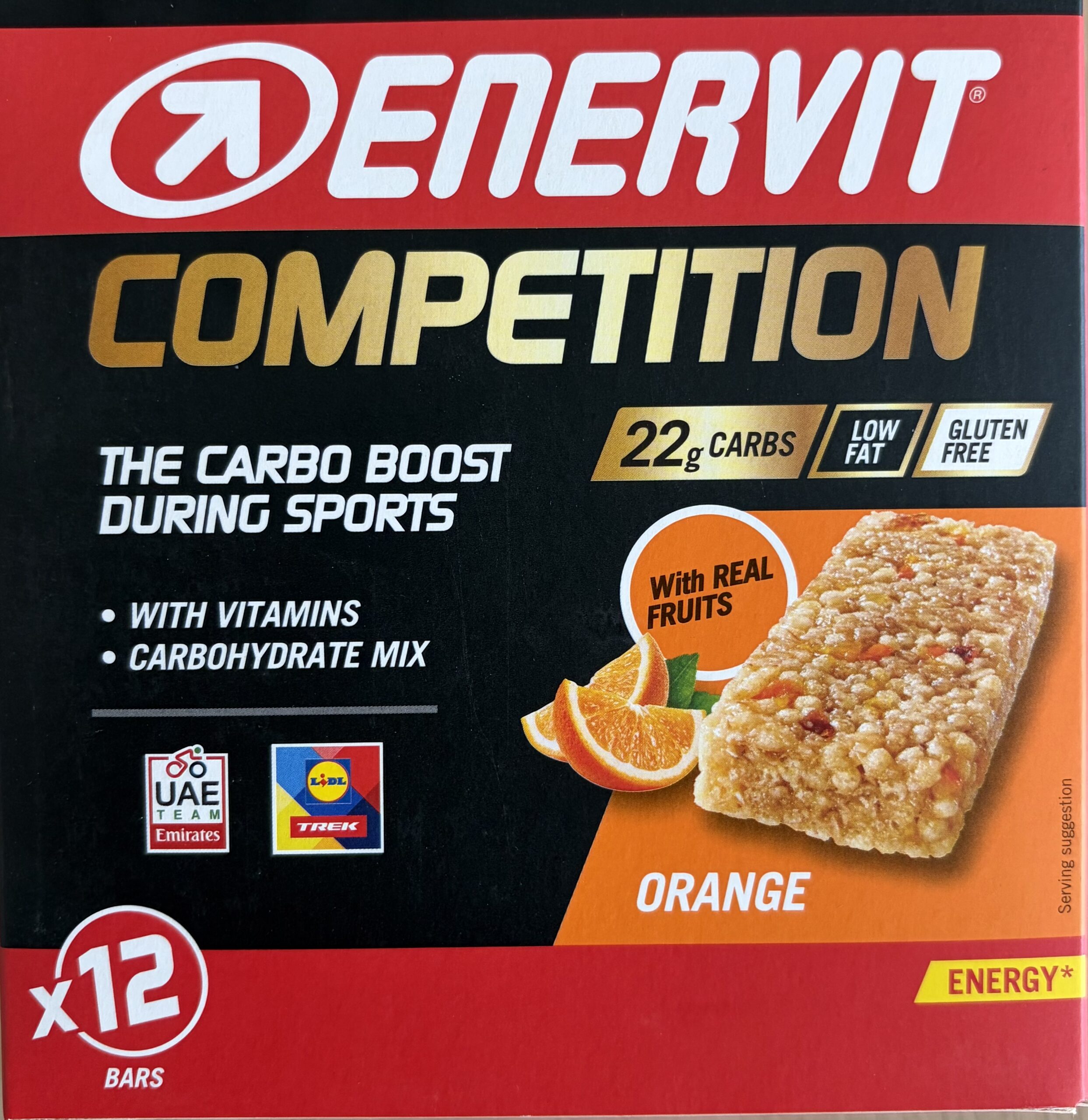 Baton Carbo Boost Pomarańcza 12 sztuk